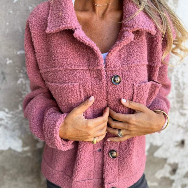 Louise | Veste en sherpa à boutons