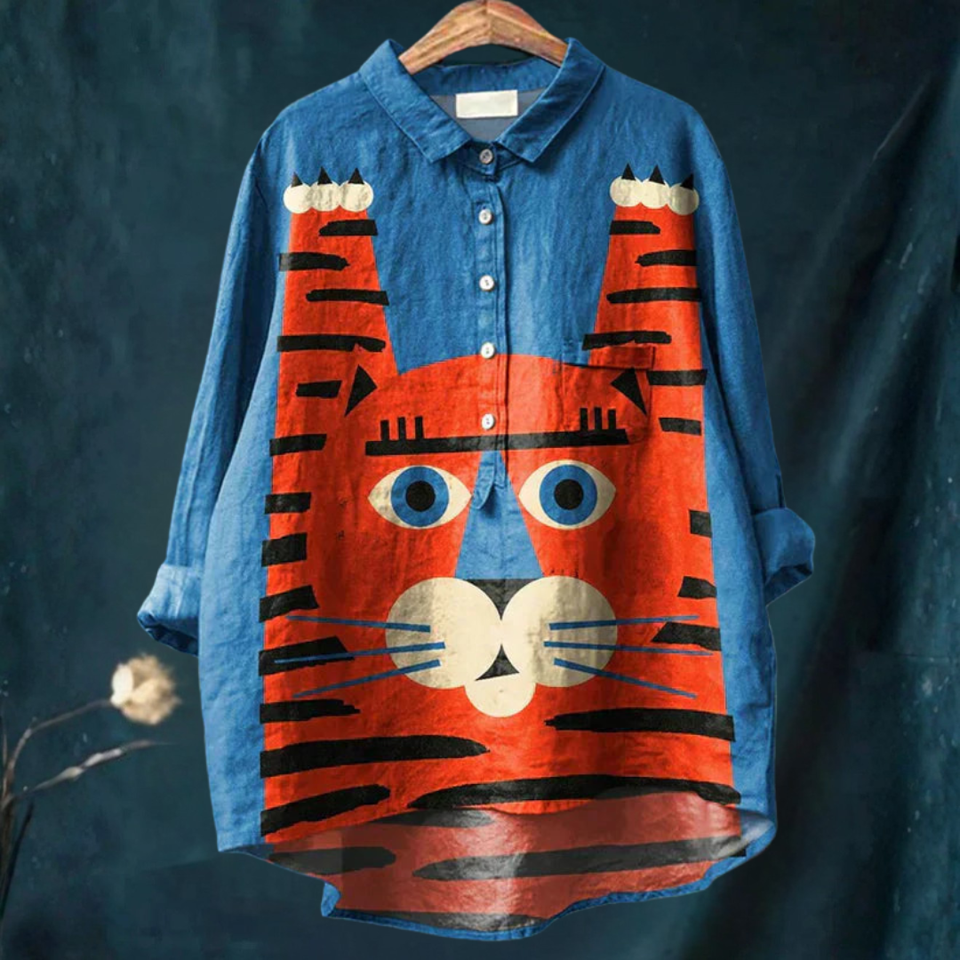 Binky™ - Chemise artistique à motif de chat