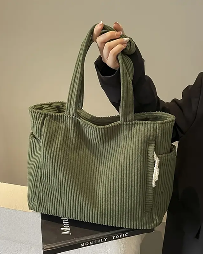 TILDA | SAC CABAS CÔTELÉ AVEC CORDON DE SERRAGE