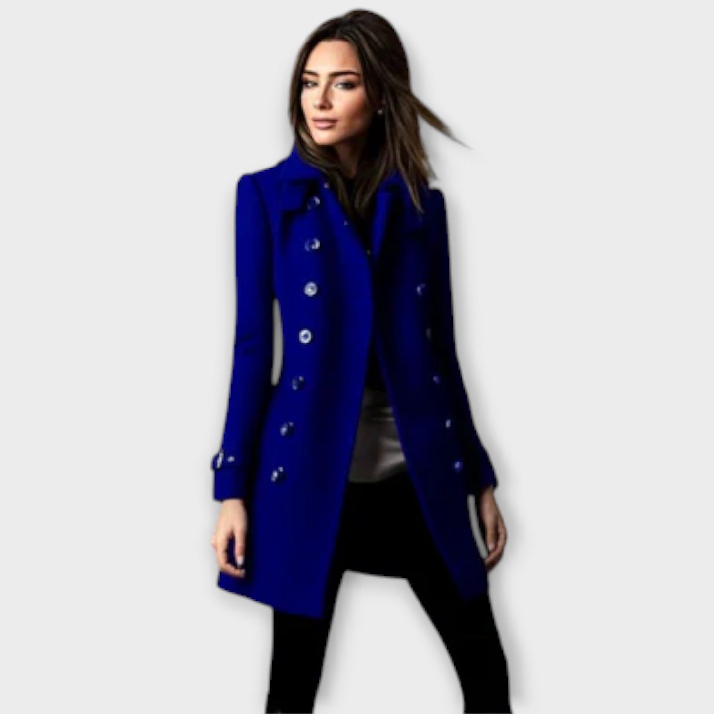 Linda – Trench Coat Croisé à Double Boutonnage