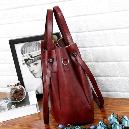 LUISE™ | Ensemble de 4 Sacs Vintage en Cuir Éco-responsable