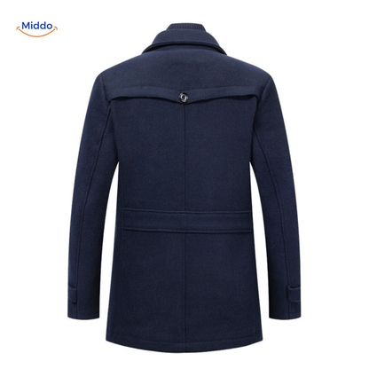 Manteau d'hiver WoolGuard Peaky Blinders | Trench-coat luxueux à double col pour homme