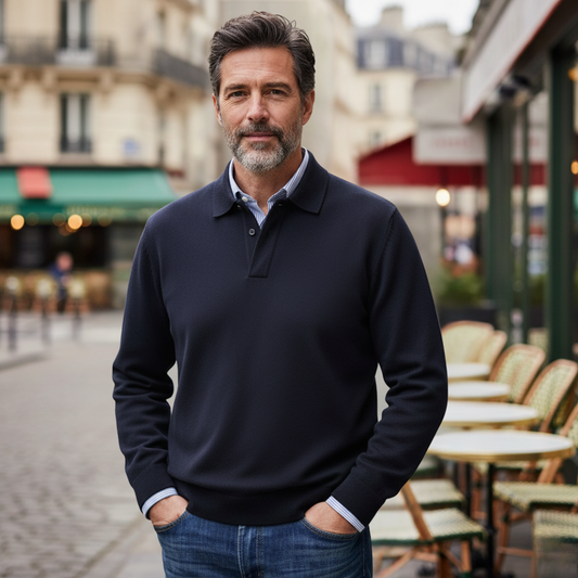 MARCONELLI | POLO DE LUXE À MANCHES LONGUES