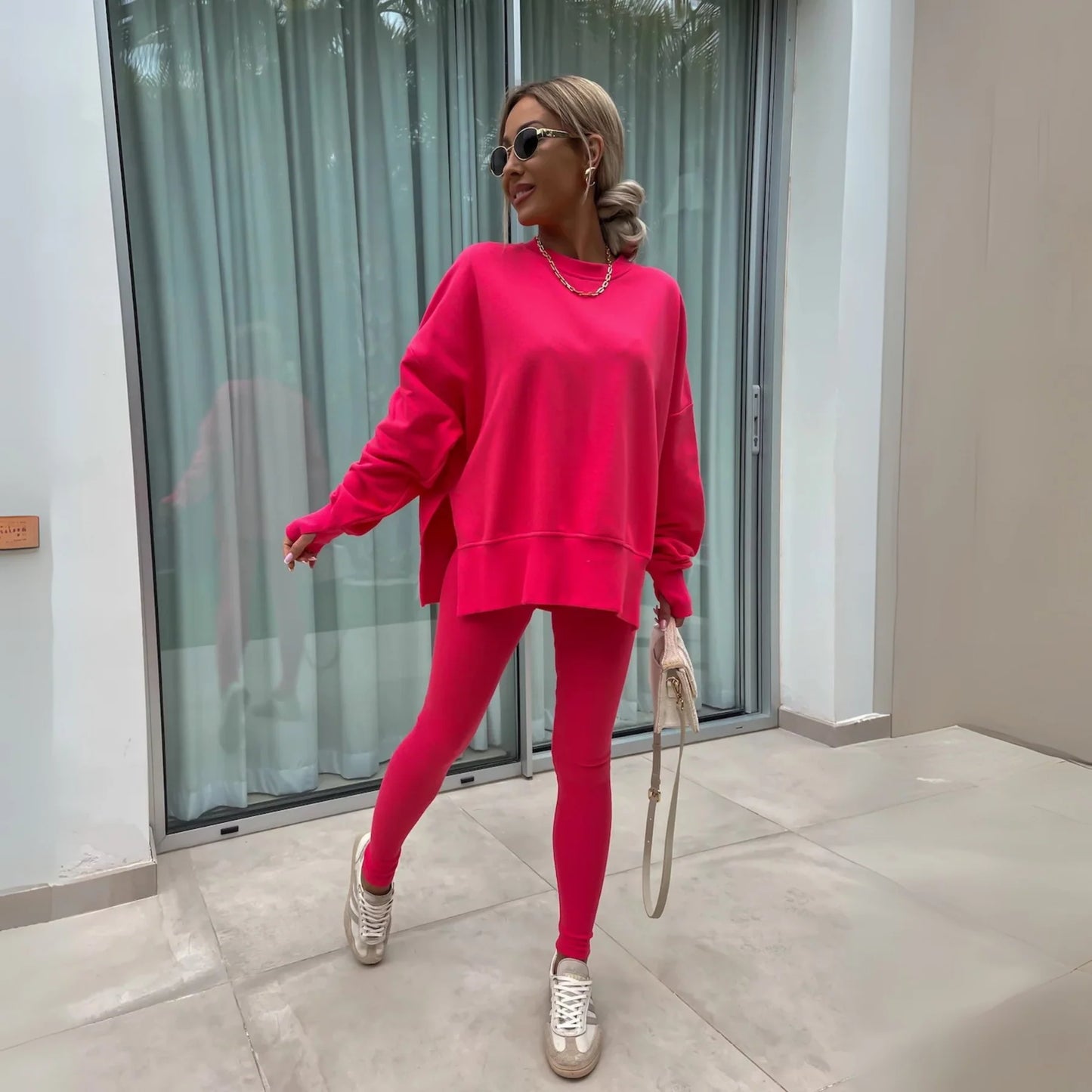 YACHI | Ensemble sweat-shirt et pantalon à manches longues décontracté