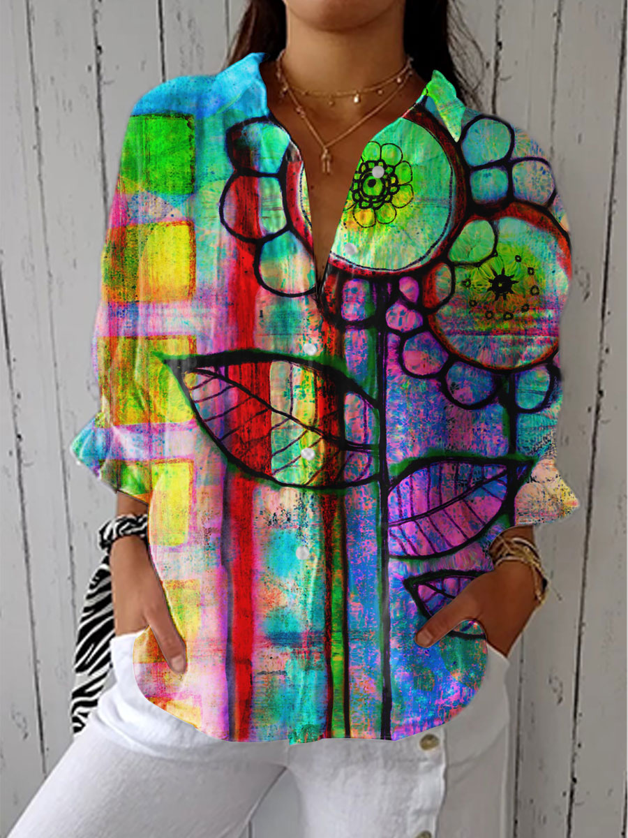 Fenna | Chemisier artistique fleuri