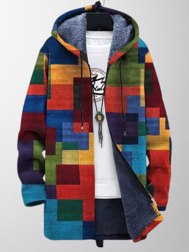 Olivia – Cardigan Artistique à Imprimé Unique