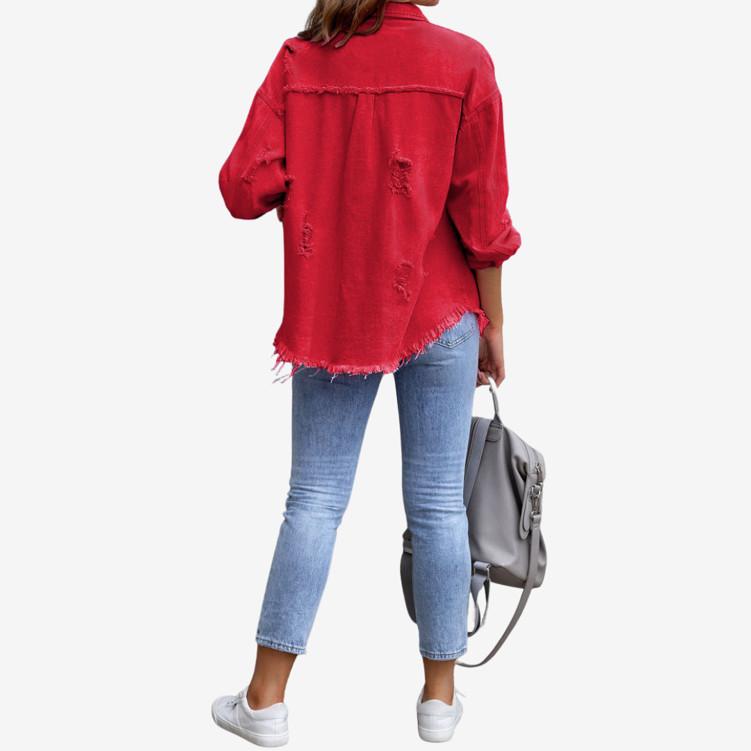 Clarina™ Veste en Jean Oversize