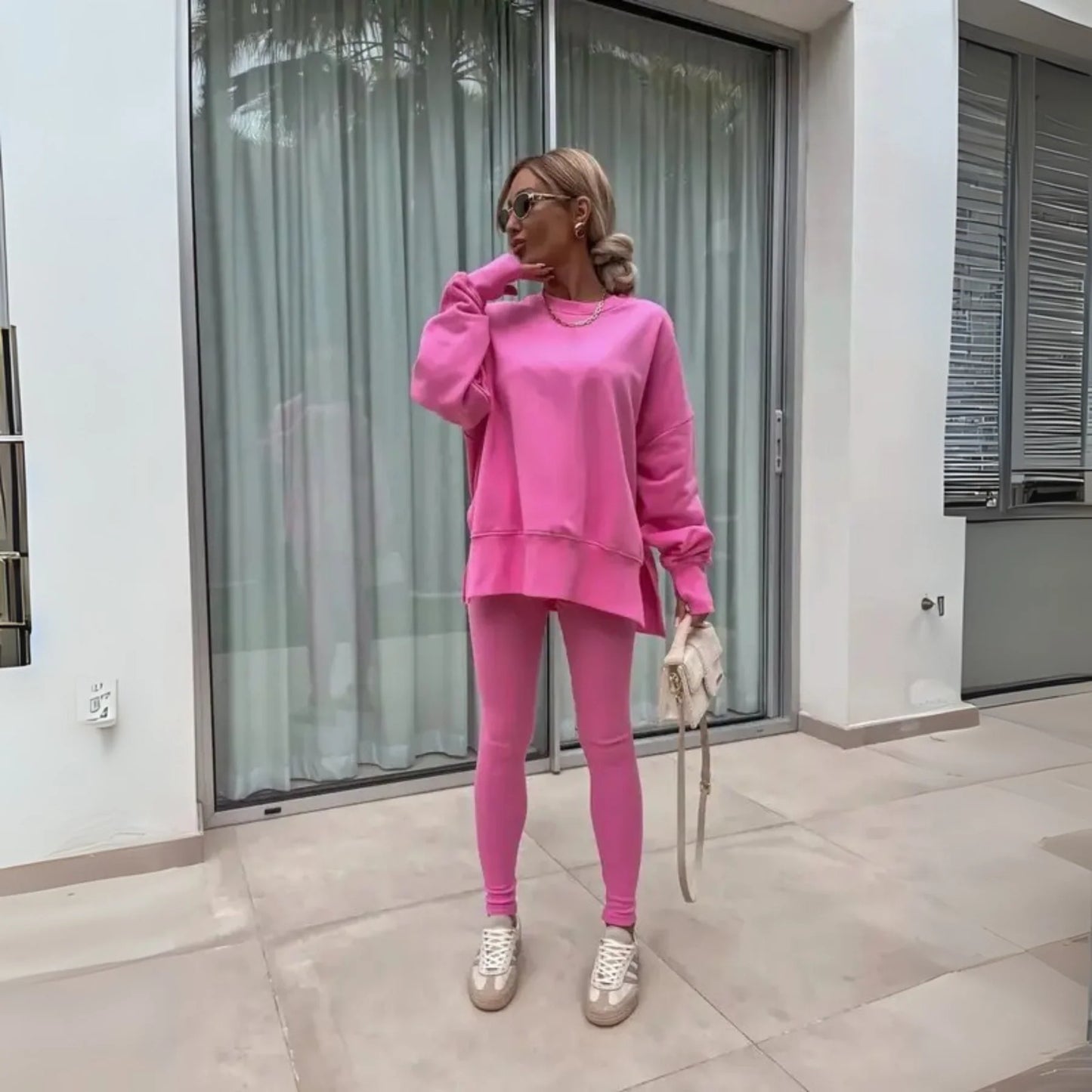 YACHI | Ensemble sweat-shirt et pantalon à manches longues décontracté