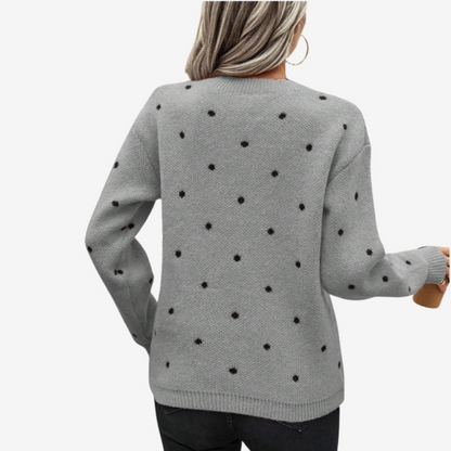 Aveline™ Pull à Pois Élégant