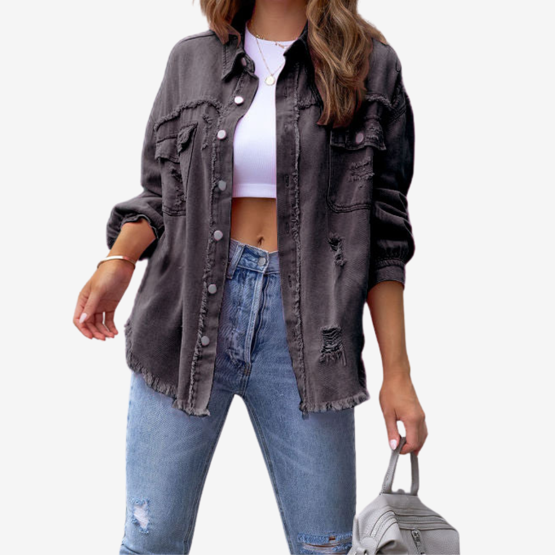 Clarina™ Veste en Jean Oversize