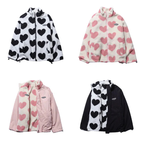 Bacio - Veste à double face avec cœurs