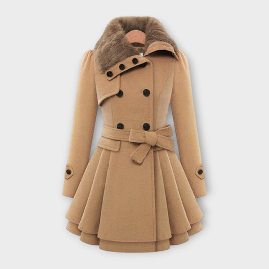 Emma – Manteau élégant avec col en fausse fourrure