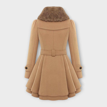 Emma – Manteau élégant avec col en fausse fourrure