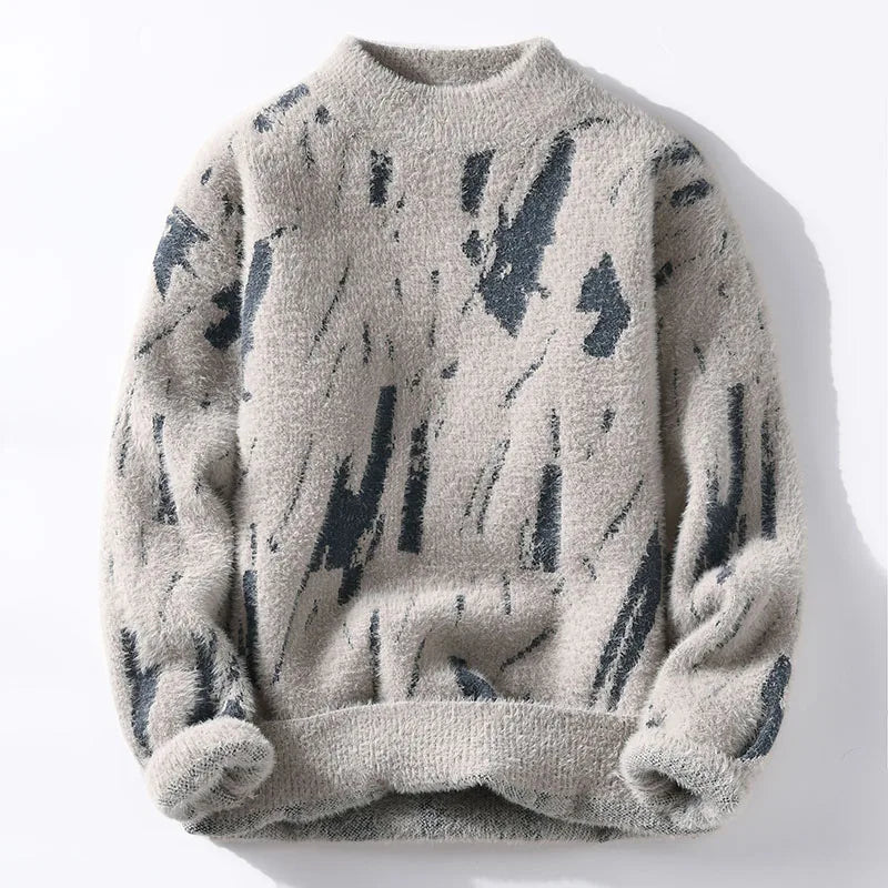 Éloi | Pull artistique au motif hivernal