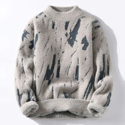 Éloi | Pull artistique au motif hivernal