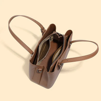 Aria™ - Sac à Épaule en Cuir de Vache Véritable à 3 Couches