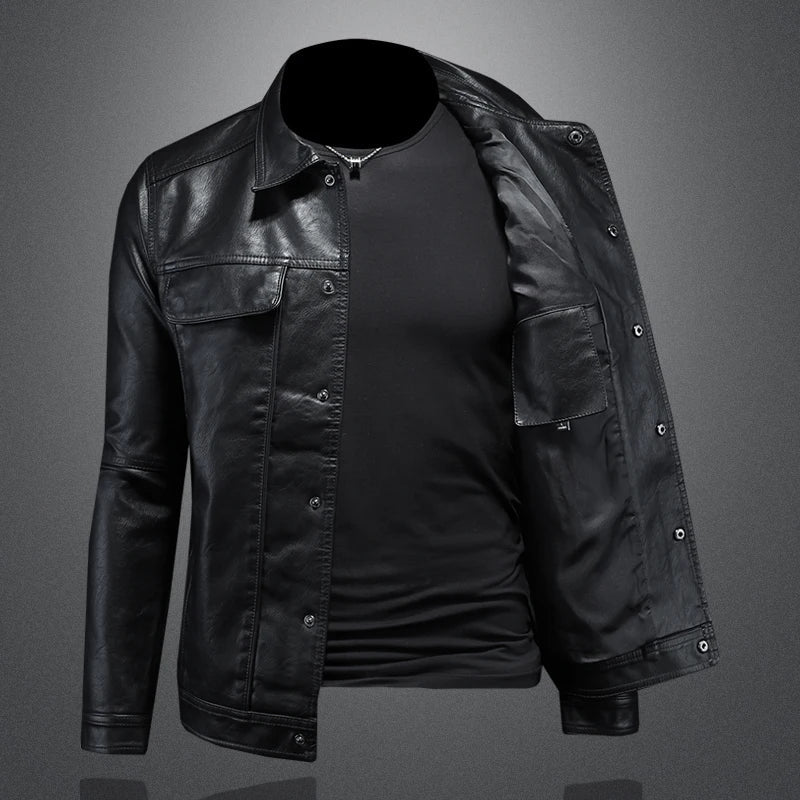 Lucas | Veste en cuir haut de gamme style moto