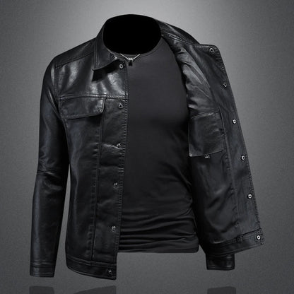 Lucas | Veste en cuir haut de gamme style moto