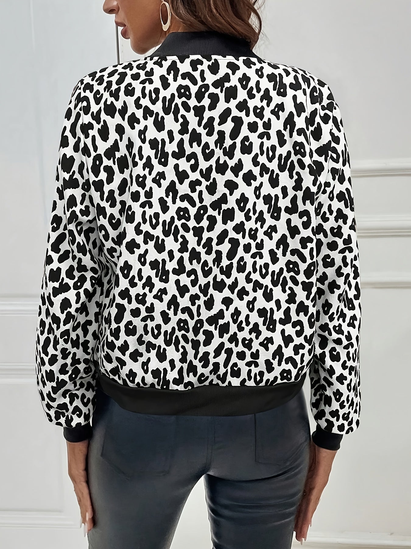 Isabella™ Veste à Fermeture Éclair Imprimé Léopard