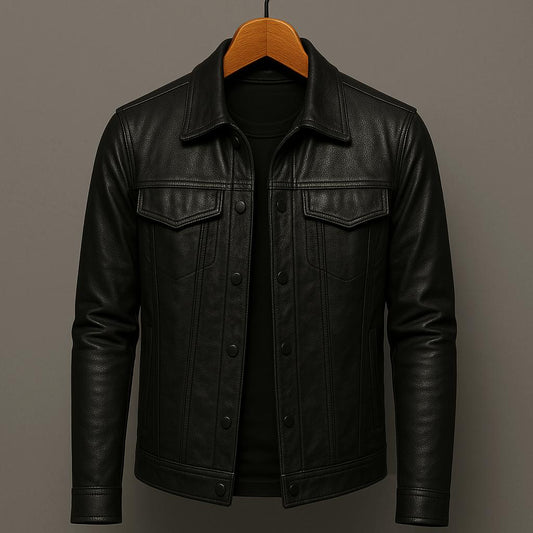 Lucas | Veste en cuir haut de gamme style moto