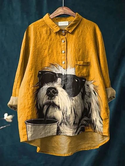 Buddy™ - Chemise artistique avec motif de chien