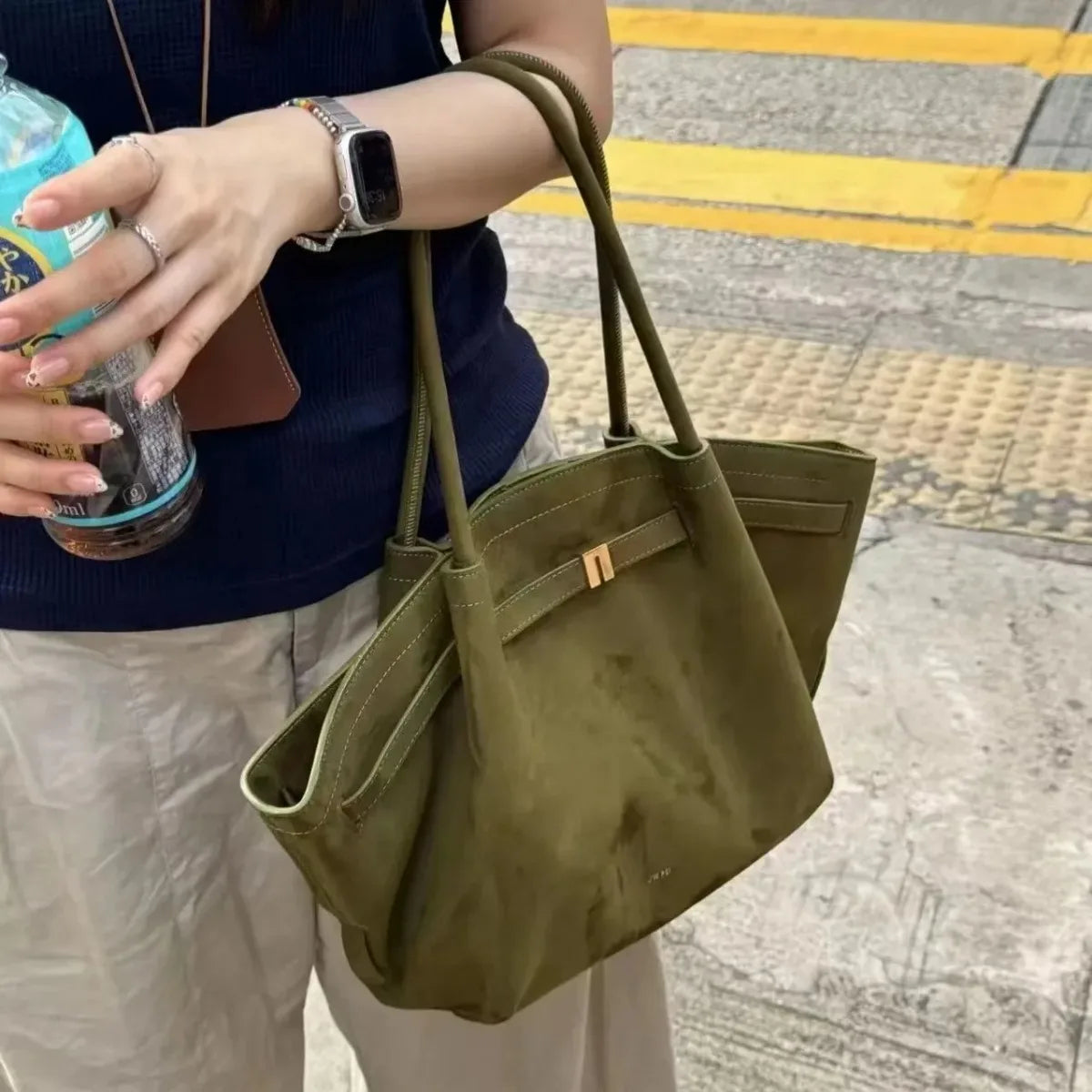 Riley™ - Sac Sous-Bras en Cuir Suédé Micro