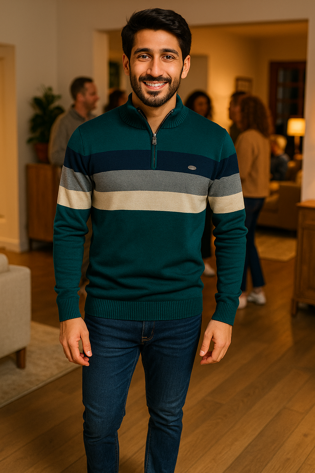 Eudes | Pull chaud en maille avec fermeture éclair pour l'hiver