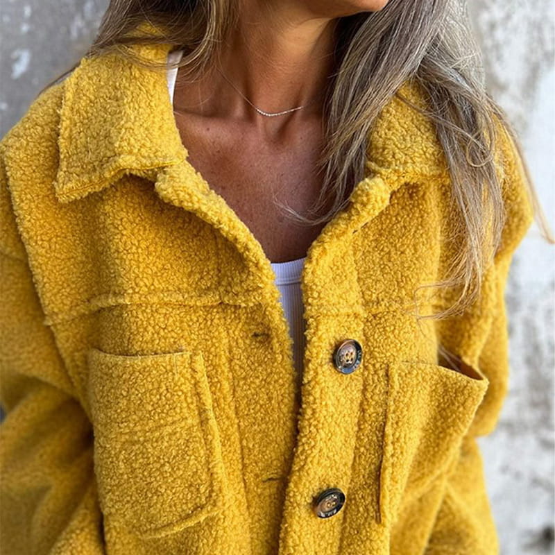Louise | Veste en sherpa à boutons