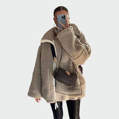 Olivia - Veste oversize en peluche