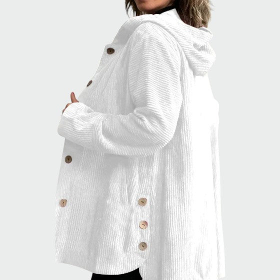 Cordia - Veste à capuche en velours côtelé confortable