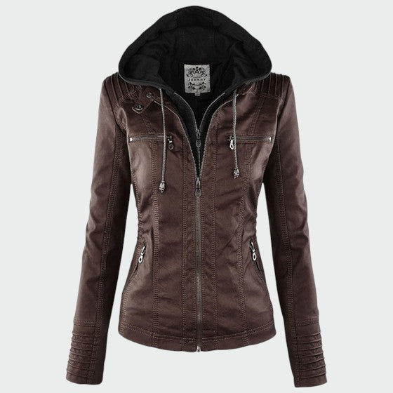 Gia - Veste motard en cuir