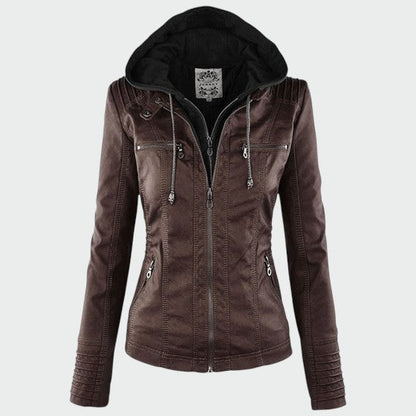 Gia - Veste motard en cuir